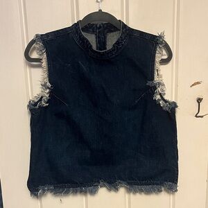 Frayed GAP Denim Sleeveless Top